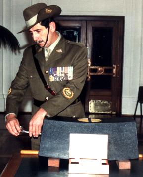 The RSM of the Army secure the Roll of Honour