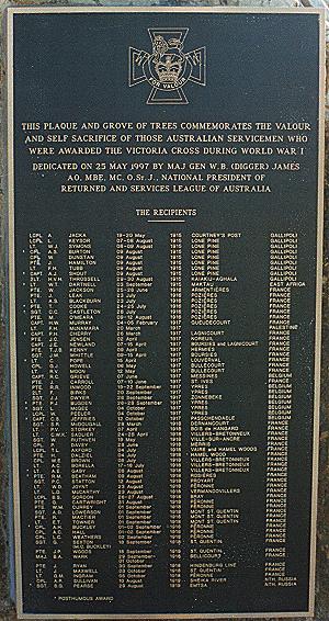 World War 1 plaque