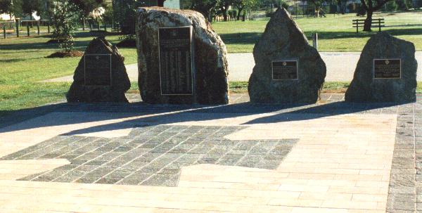 View of the four memorials